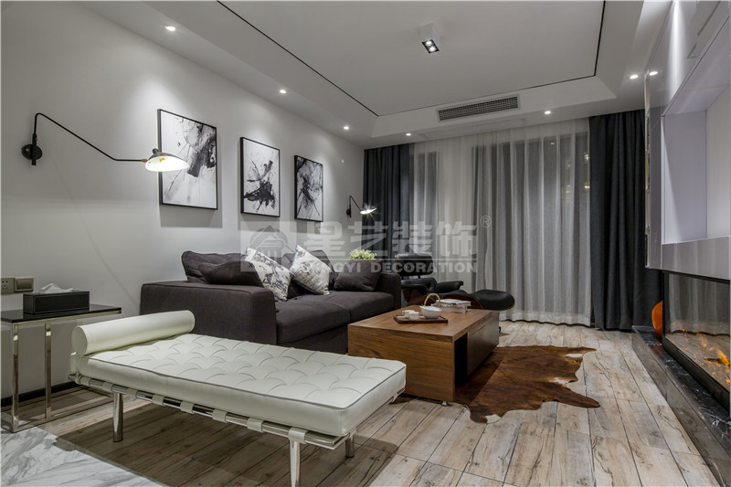 鳳嶺一號120平現(xiàn)代簡約客廳裝修設(shè)計效果圖