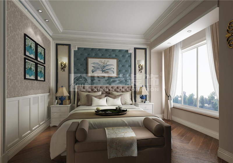 綠地國(guó)際花都110平主臥裝修效果圖