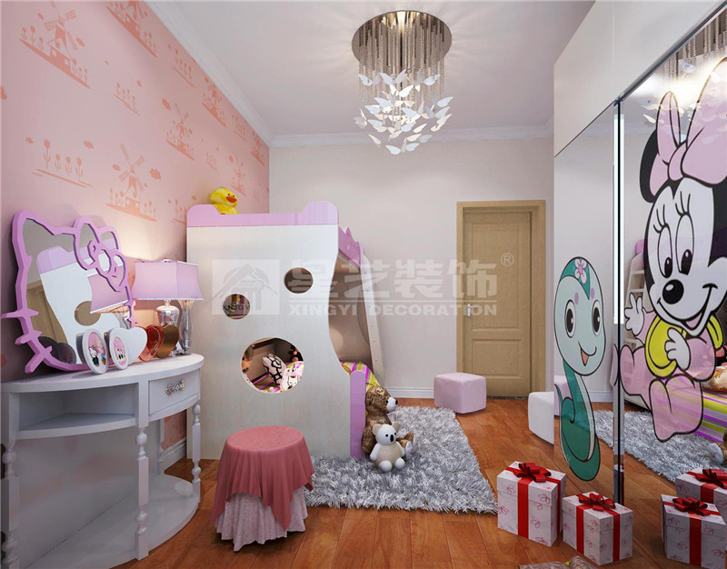 江灣山語(yǔ)城150平現(xiàn)代簡(jiǎn)約小孩房裝修效果圖