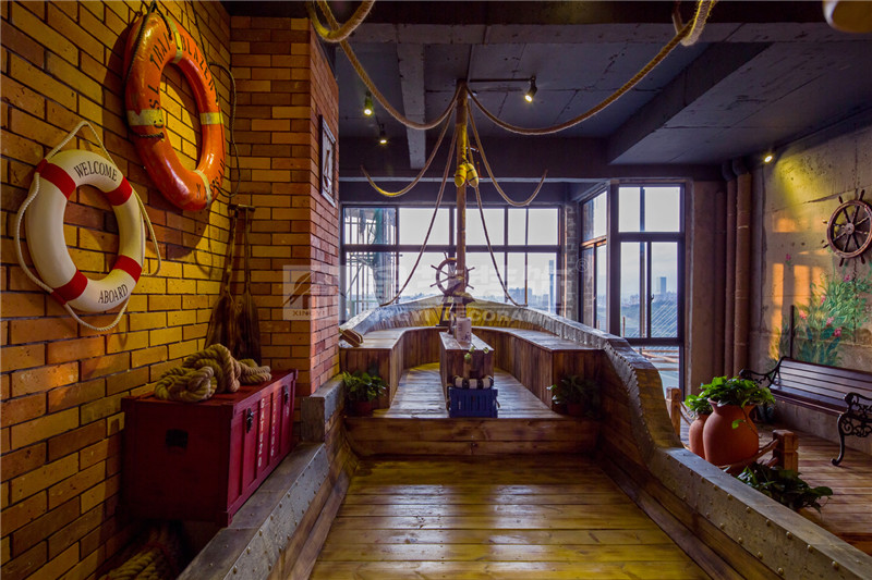 漢軍五象一號(hào)空中體驗(yàn)館160平船體區(qū)裝修設(shè)計(jì)實(shí)景圖