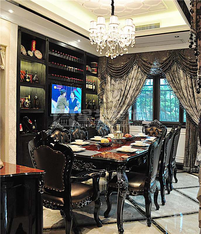 新天地豪景園700平新歐式古典餐廳裝修實(shí)景圖