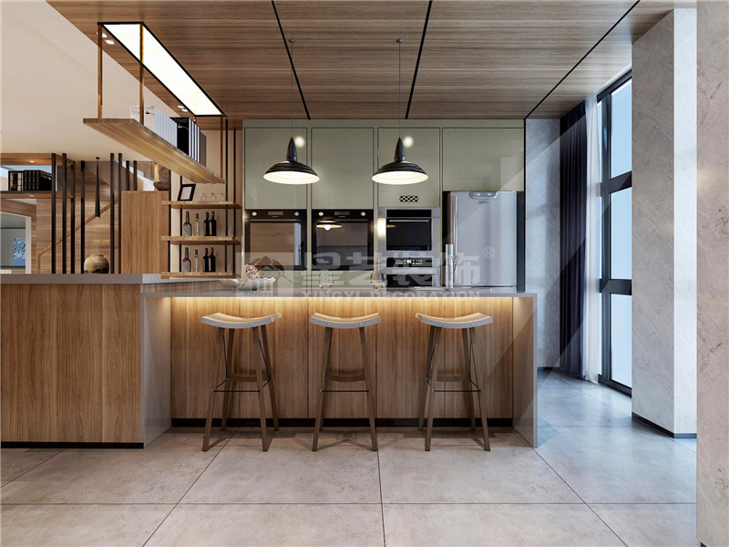 榮和大地600平現(xiàn)代風(fēng)格吧臺裝修效果圖