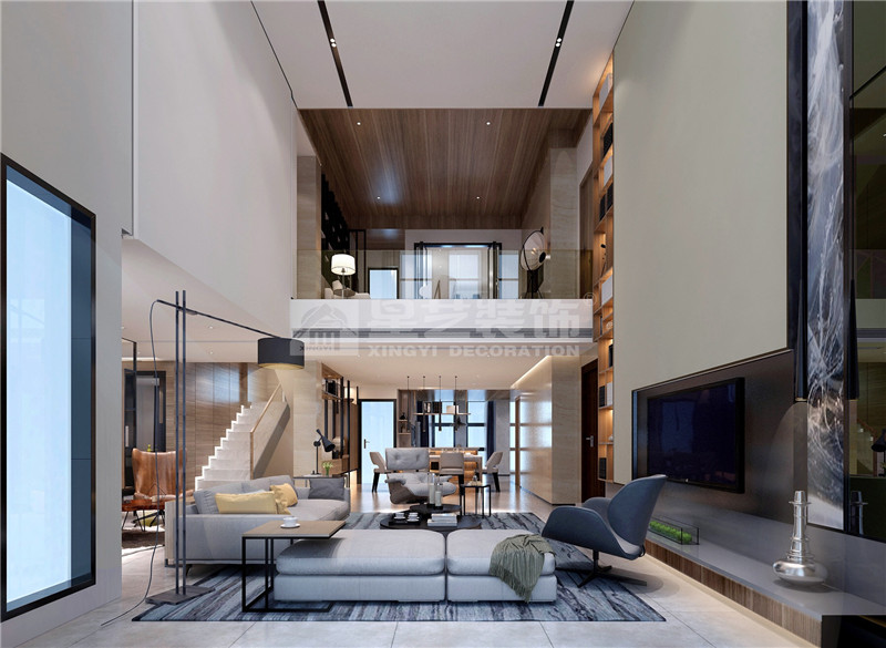 榮和大地600平現(xiàn)代風(fēng)格客廳裝修效果圖