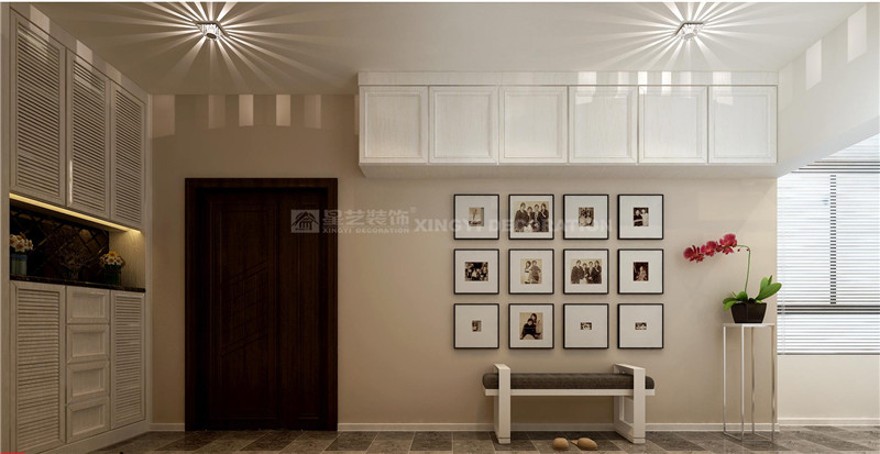 龍灘宿舍120平現(xiàn)代風格玄關裝修效果圖