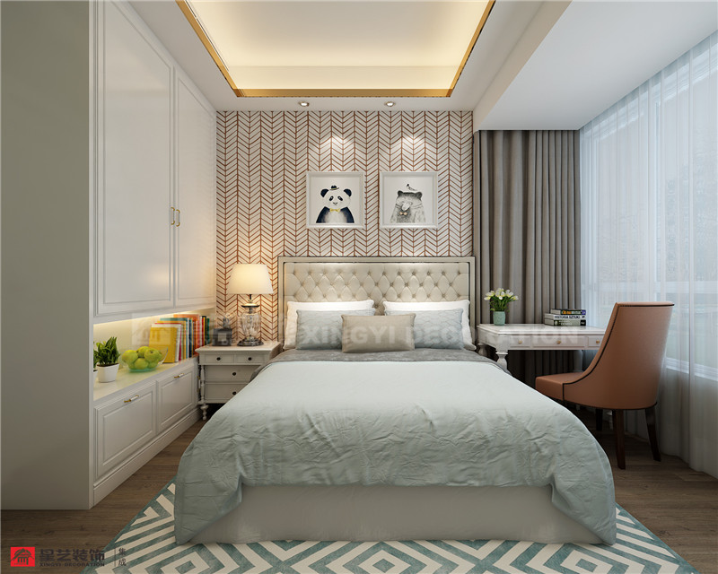 萬達(dá)茂140平現(xiàn)代簡約臥室裝修效果圖