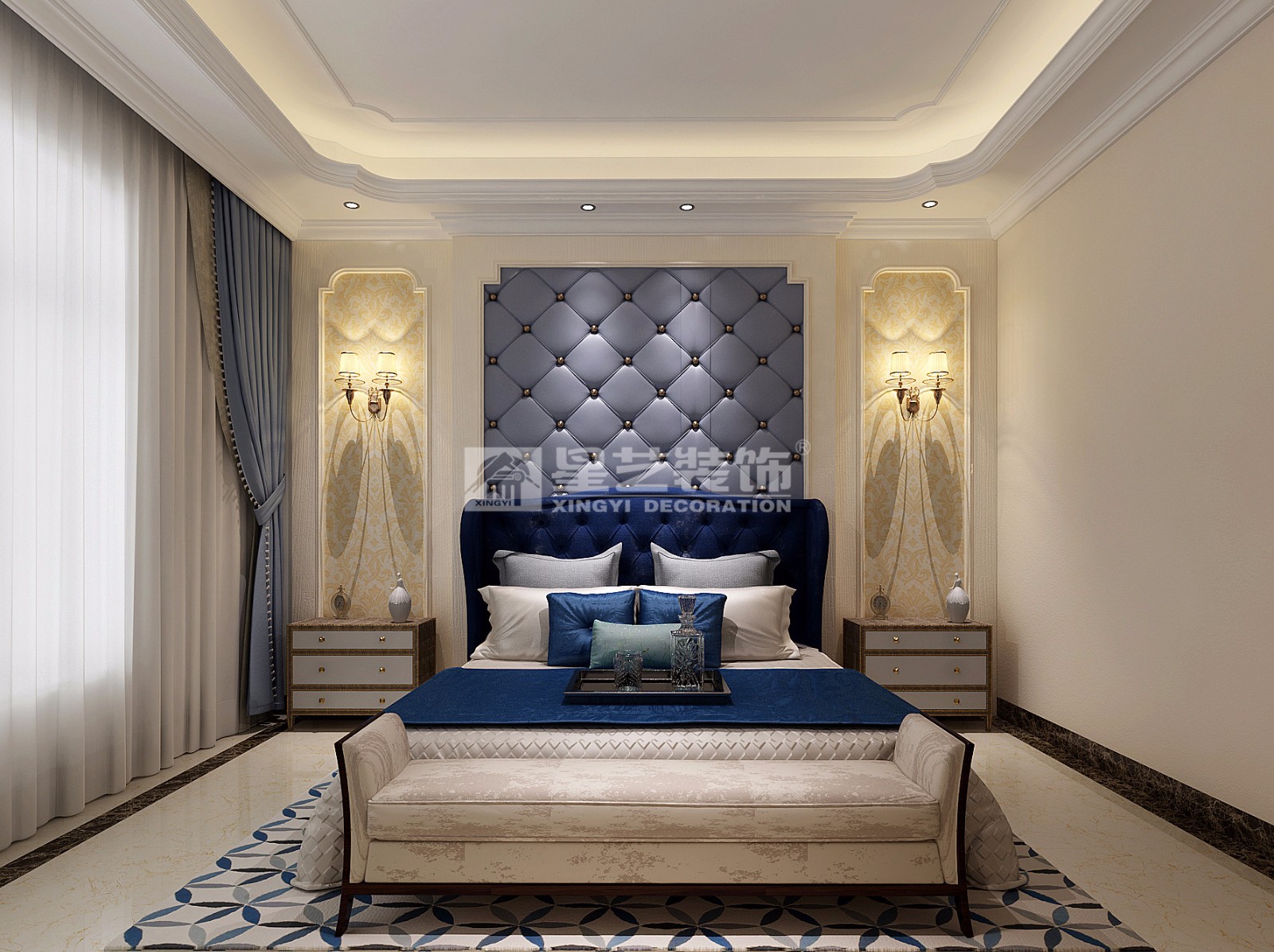 合景天峻440平別墅歐式風(fēng)格兒童房裝修效果圖