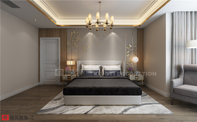 萬達(dá)茂140平現(xiàn)代簡約裝修效果圖