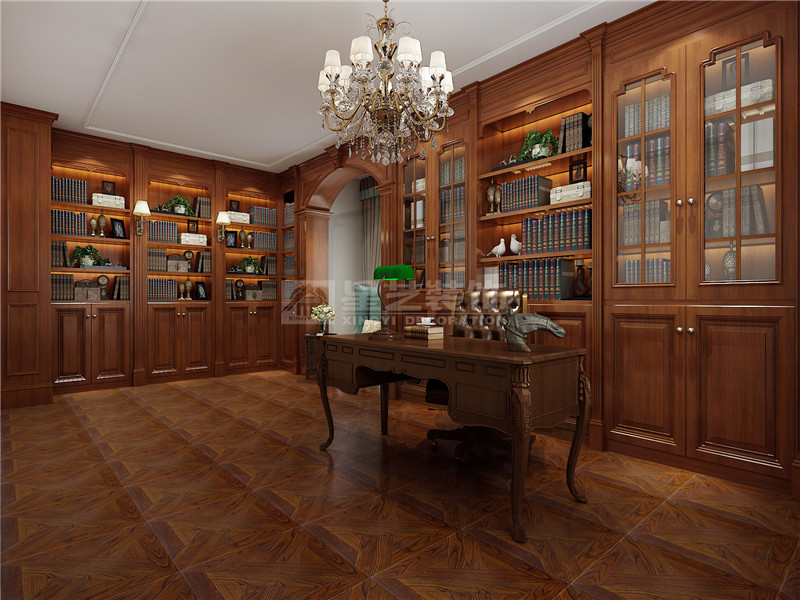 榮和中央公園327平書(shū)房裝修效果圖