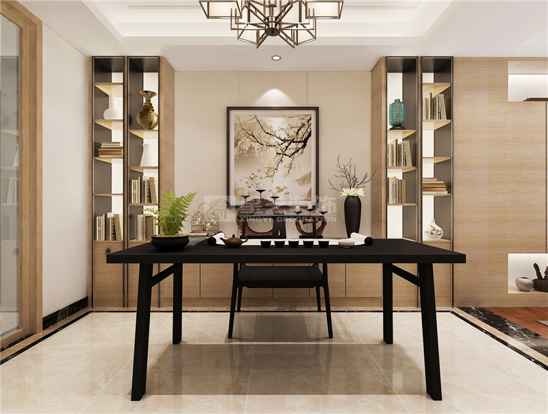 新華苑140平書(shū)房裝修效果圖