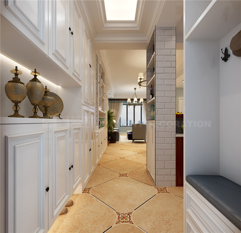 招商雍景灣95平入戶(hù)裝修效果圖