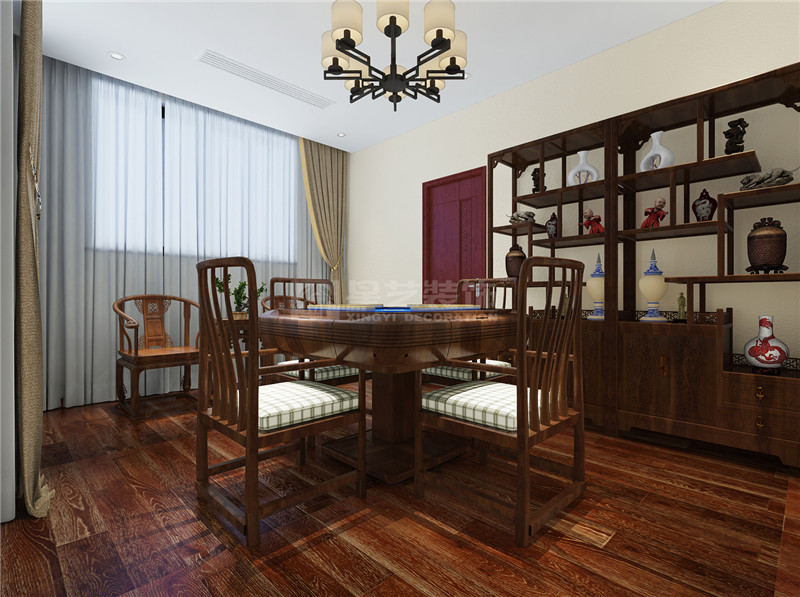 嘉和城別墅500平負一樓棋牌室裝修效果圖