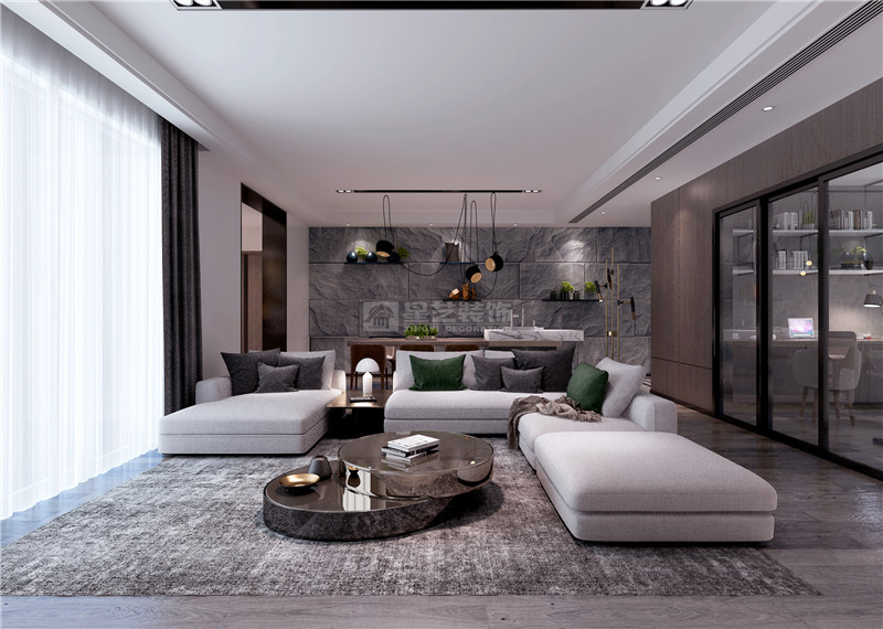 美泉1612 175平客廳裝修效果圖