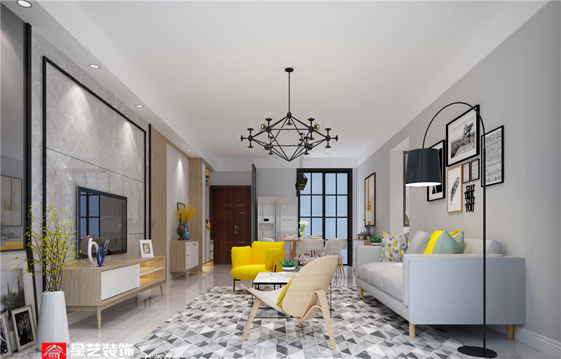 萬達茂140平客廳裝修效果圖