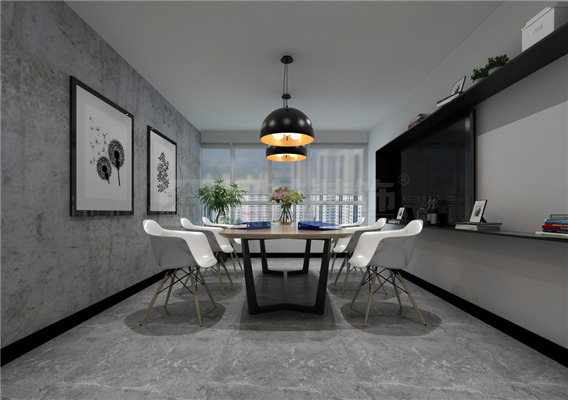 綠地中央廣場B1座700平辦公室會客室裝修效果圖