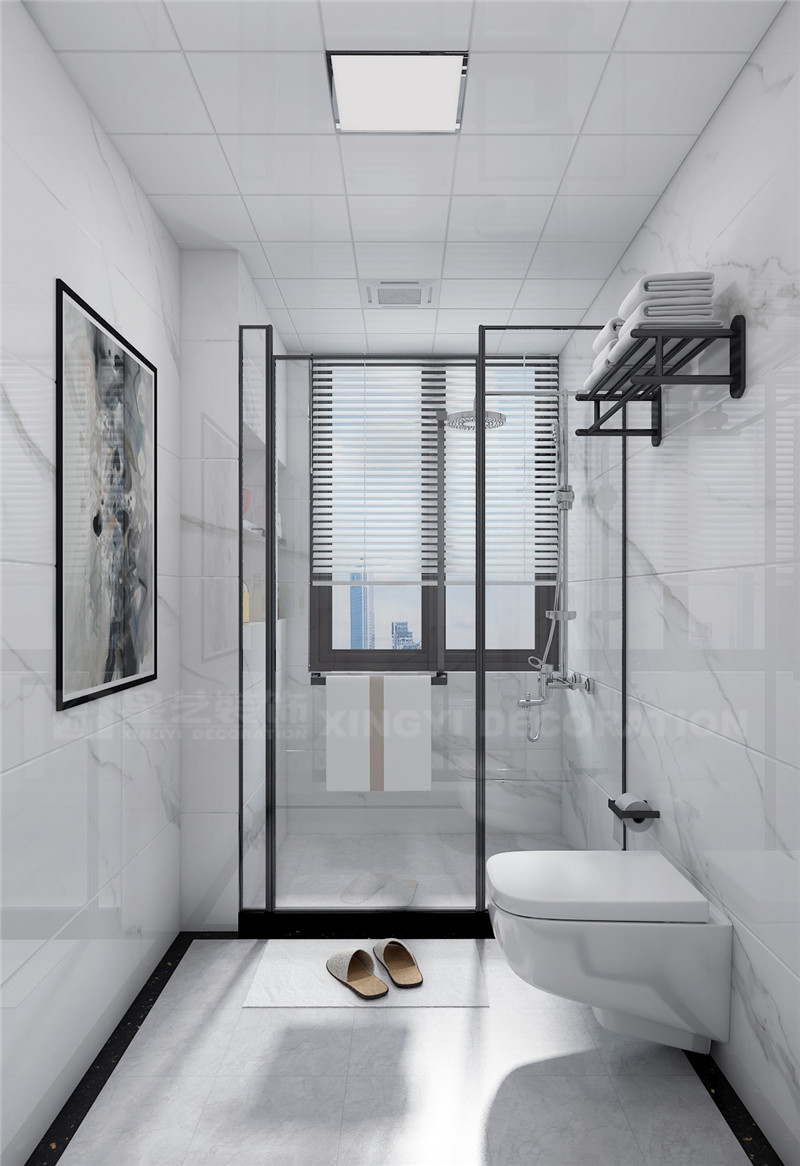 恒大蘋(píng)果園262平衛(wèi)生間裝修效果圖