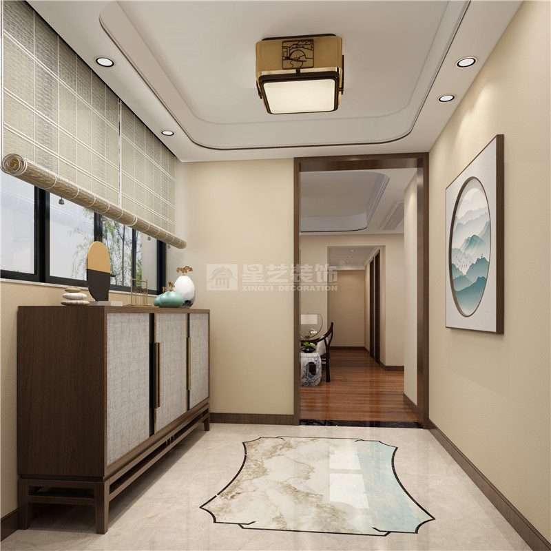 可逸江畔140平入戶玄關裝修效果圖