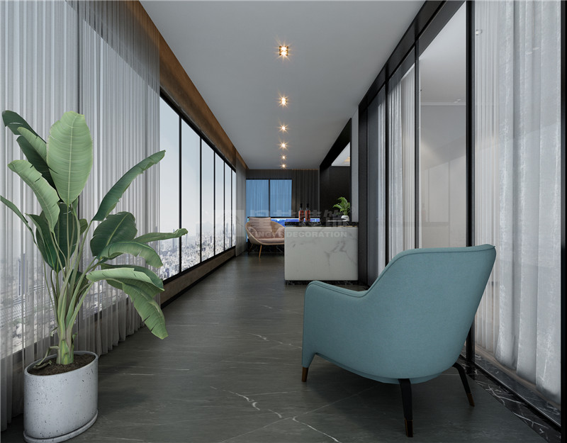 龍光玖瓏湖200平陽(yáng)臺(tái)裝修效果圖