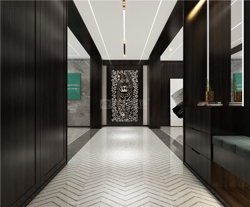 萬達公館 300平玄關裝修效果圖