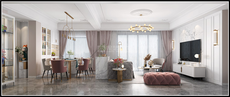 名門(mén)天鏡135平客餐廳裝修效果圖
