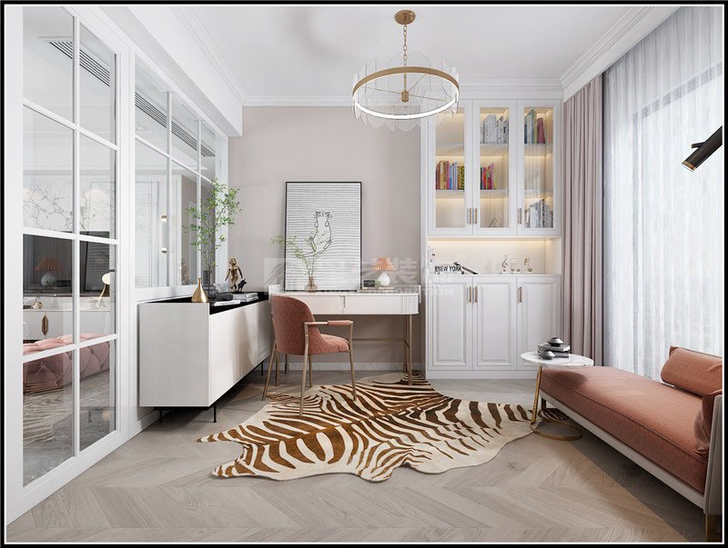 名門(mén)天鏡135平書(shū)房裝修效果圖