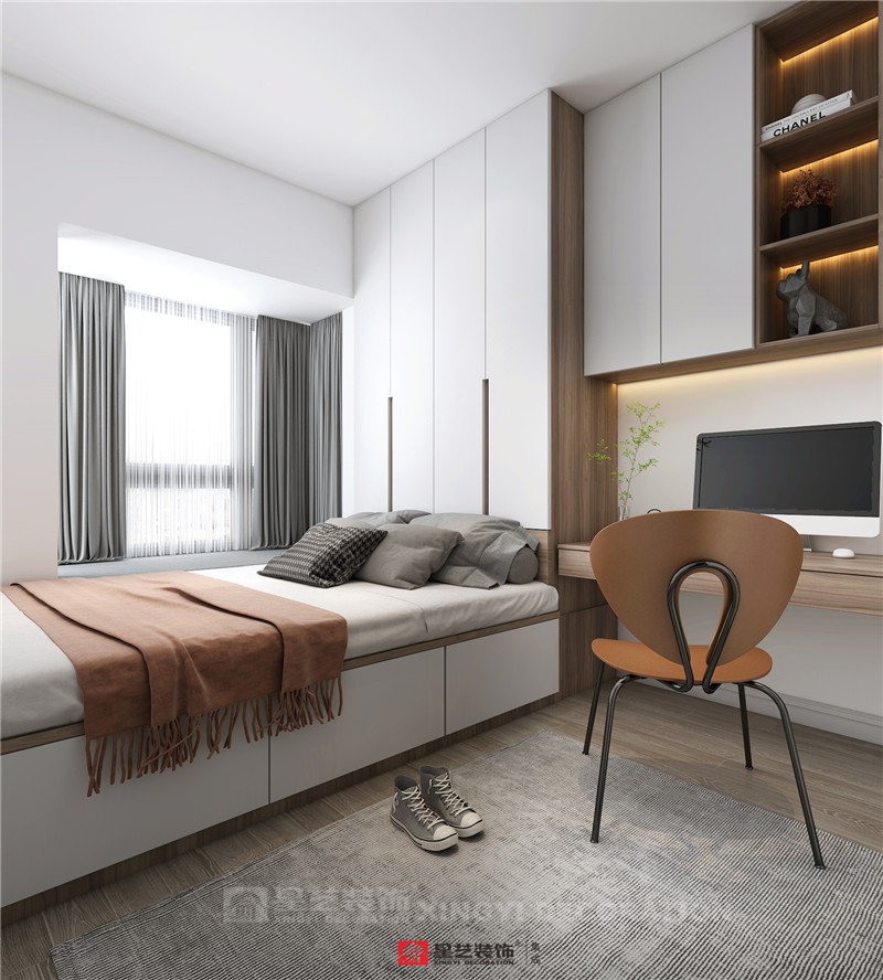財(cái)富廣場(chǎng)90平臥室裝修效果圖