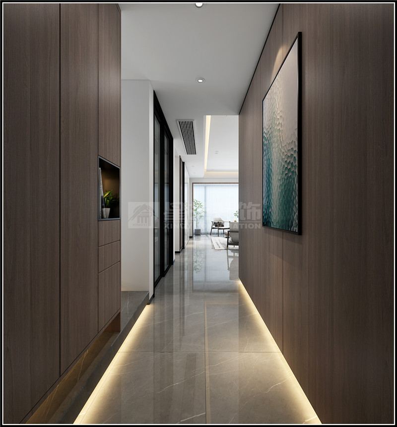 沁園小區(qū)120平入戶(hù)裝修效果圖