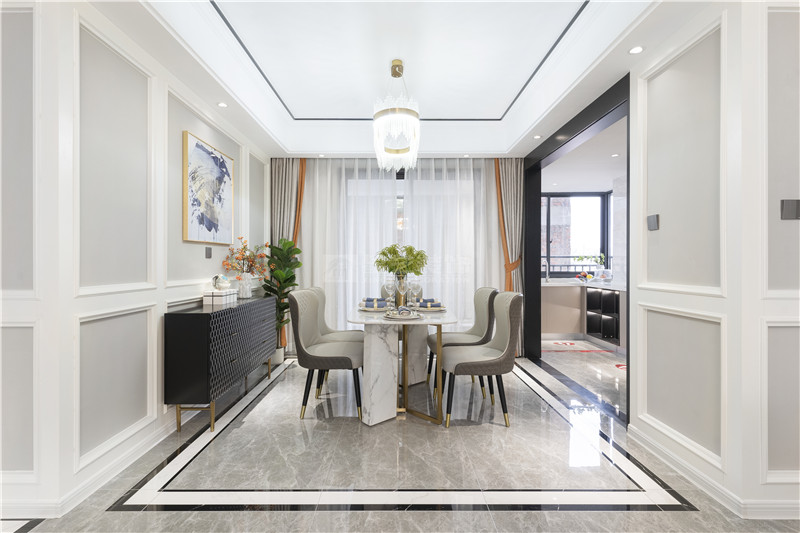 來賓樣板房 126平餐廳裝修實景圖