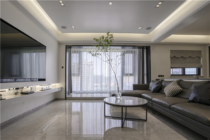 單位房140平客廳裝修實(shí)景圖