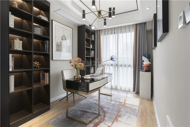 來賓樣板房 126平書房裝修實景圖