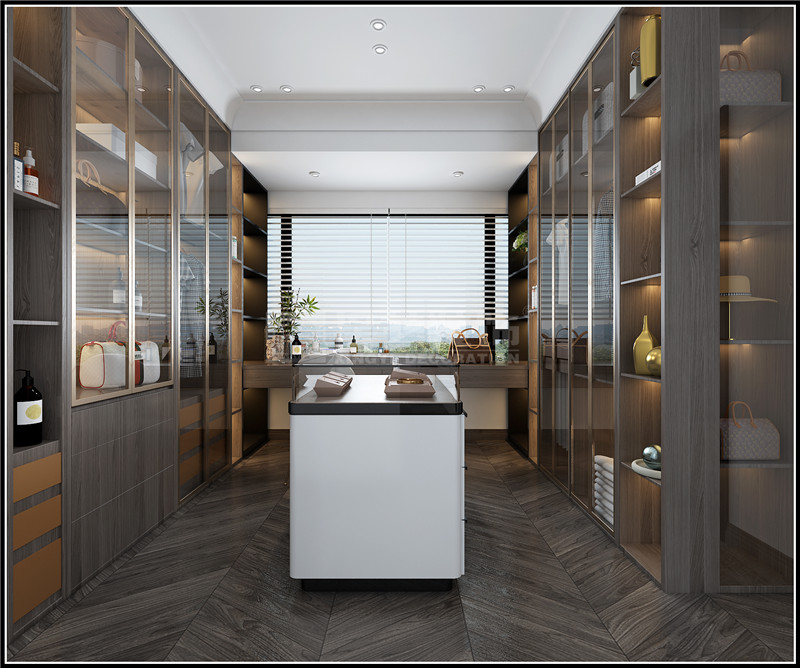 霖峰壹號162平衣帽間裝修效果圖