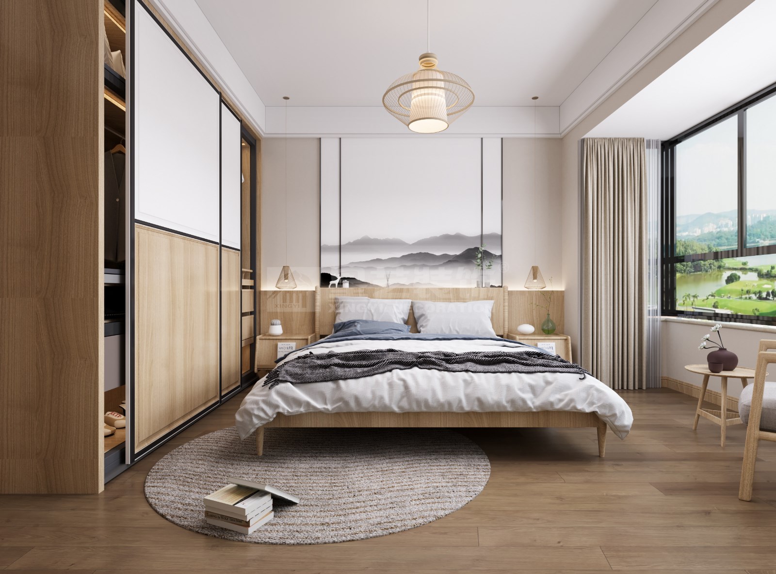 安吉山語城156平復式臥室裝修效果圖