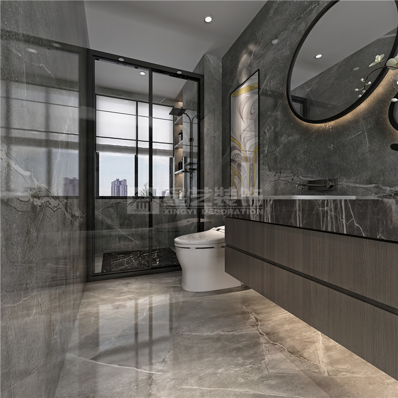 萬(wàn)科時(shí)代廣場(chǎng)187平衛(wèi)生間裝修效果圖