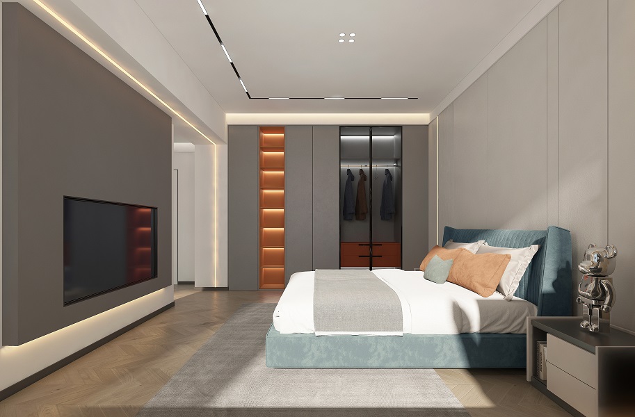 冠江墅1200平新中式風格兒童房裝修效果圖