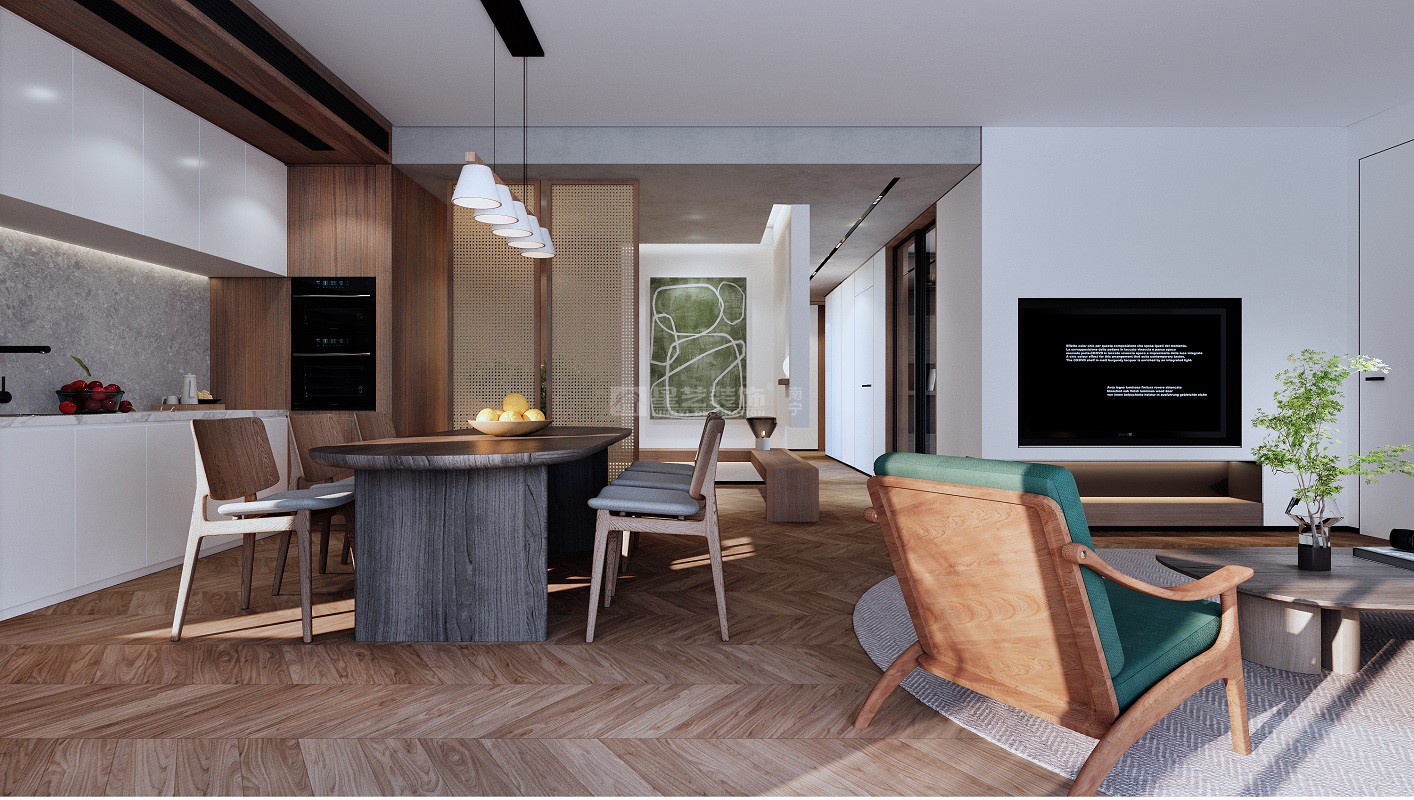 春江明月230平現(xiàn)代風格客廳裝修效果圖