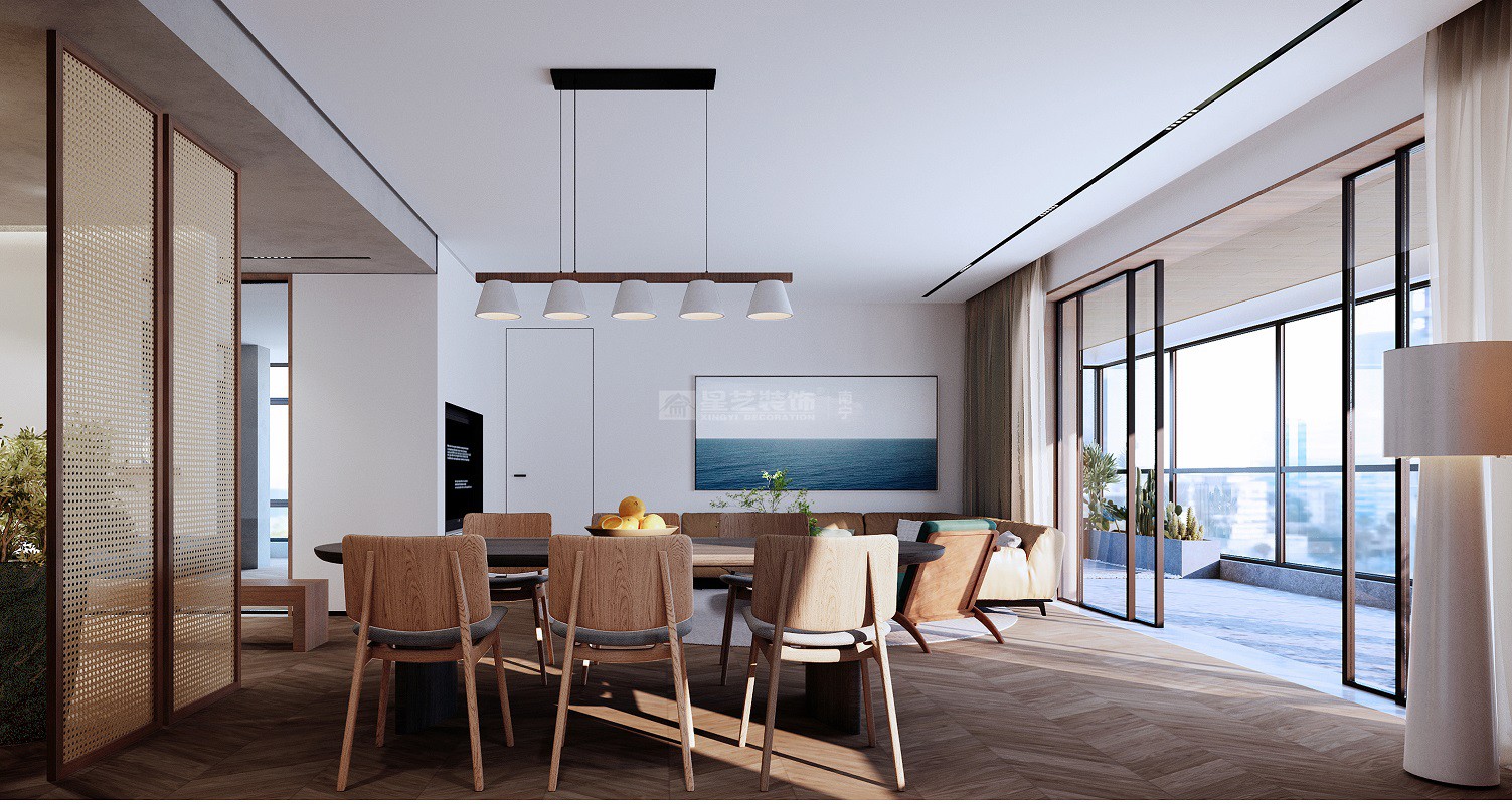 春江明月230平現(xiàn)代風格餐廳裝修效果圖