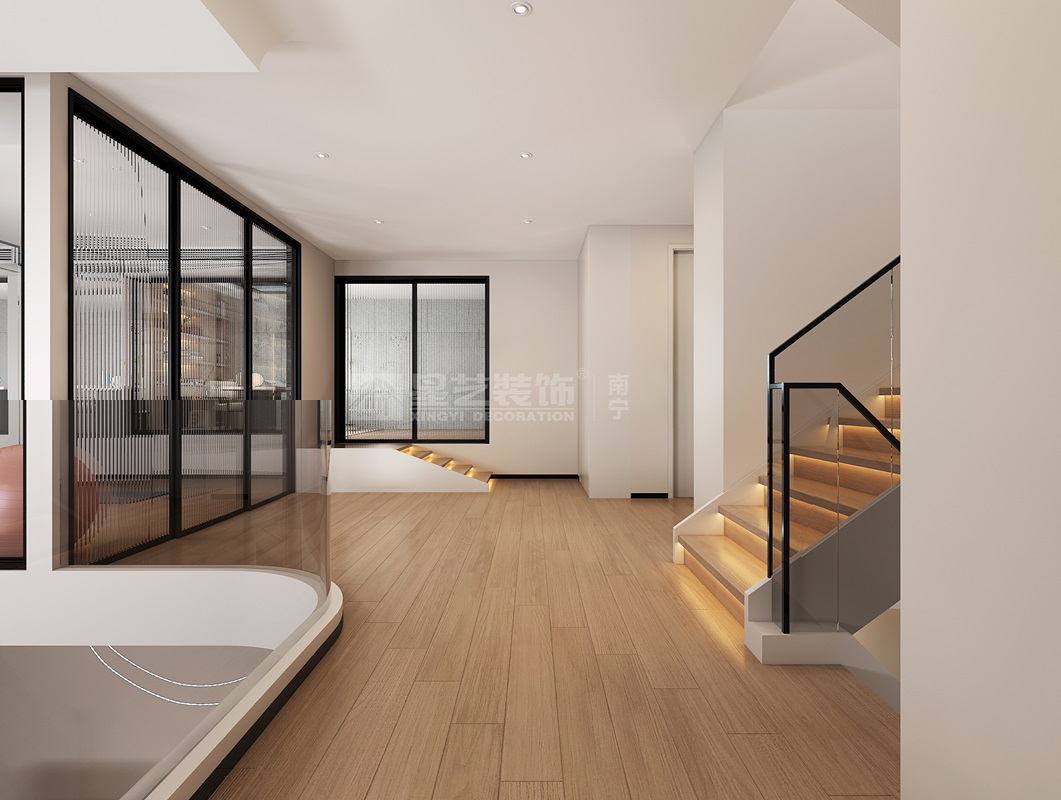 建發(fā)印月350平現(xiàn)代風格樓梯裝修效果圖