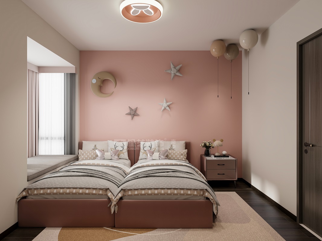 華夏院子137平現(xiàn)代簡約臥室裝修效果圖