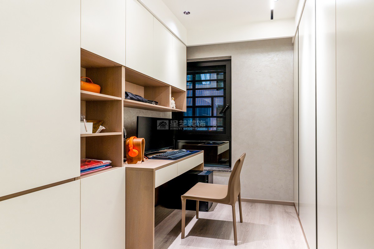 江山御景140平意式極簡(jiǎn)書(shū)房裝修實(shí)景