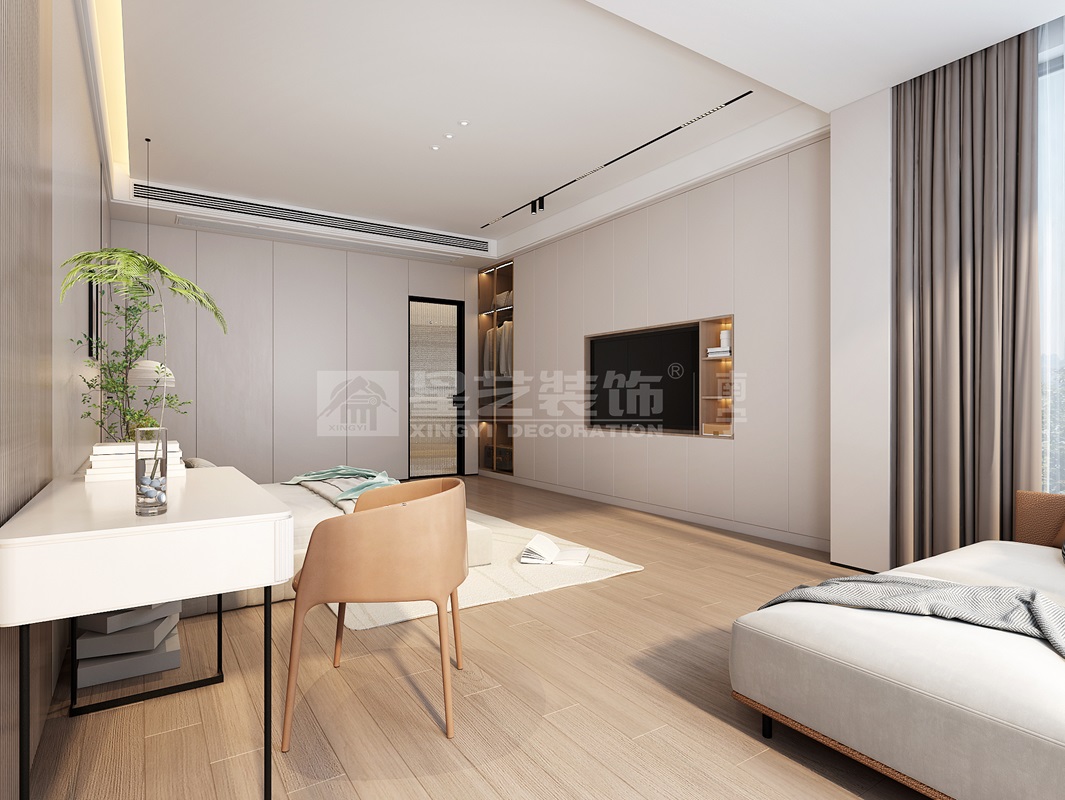 建發(fā)印月350平現(xiàn)代風格臥室裝修效果圖