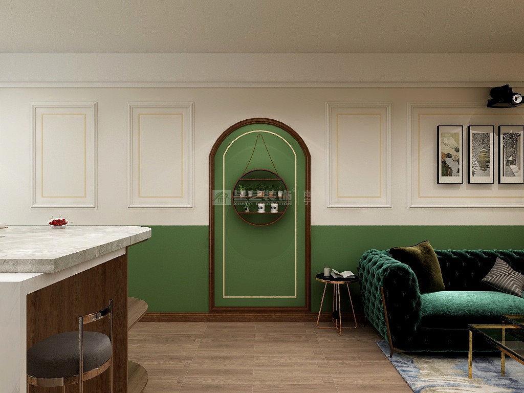 保利21世家金領(lǐng)居86平南洋風(fēng)格裝修效果圖