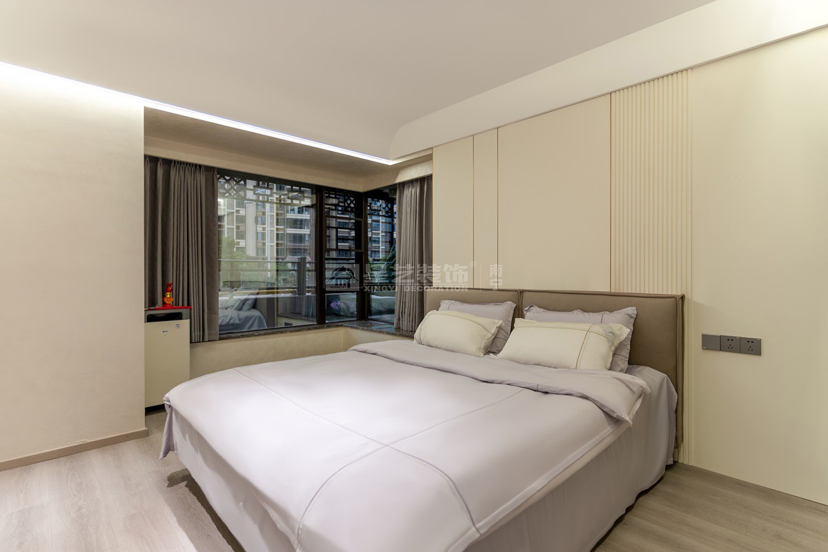 江山御景140平意式極簡(jiǎn)臥室裝修實(shí)景