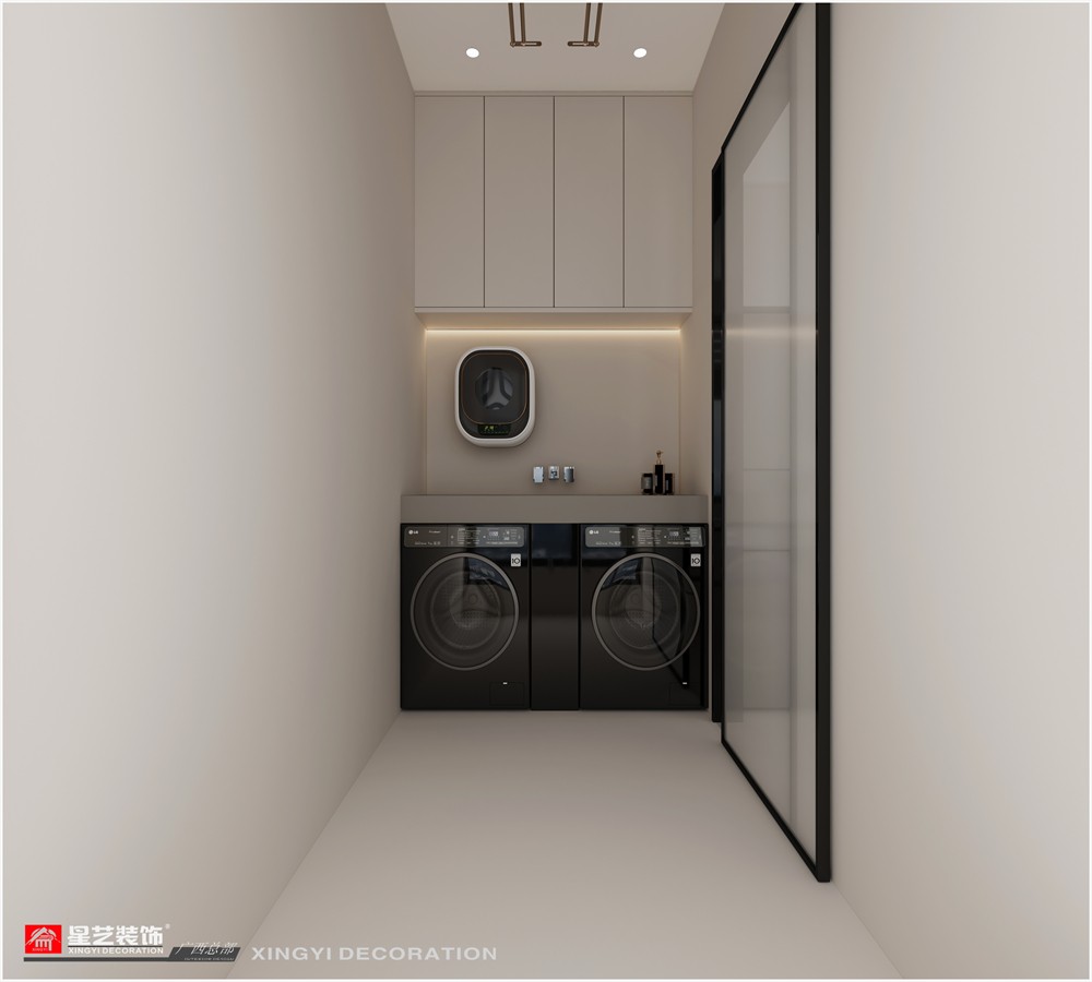 青山府210平現(xiàn)代簡約生活陽臺(tái)裝修效果