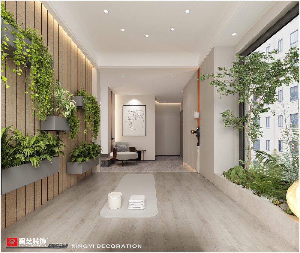 維也納花園125平現(xiàn)代入戶(hù)裝修效果