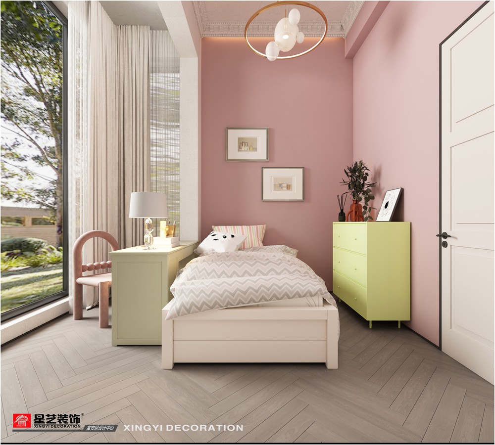 和順園139平現(xiàn)代簡(jiǎn)約女孩房裝修效果