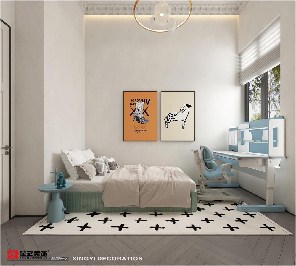 和順園139平現(xiàn)代簡(jiǎn)約男孩房裝修效果