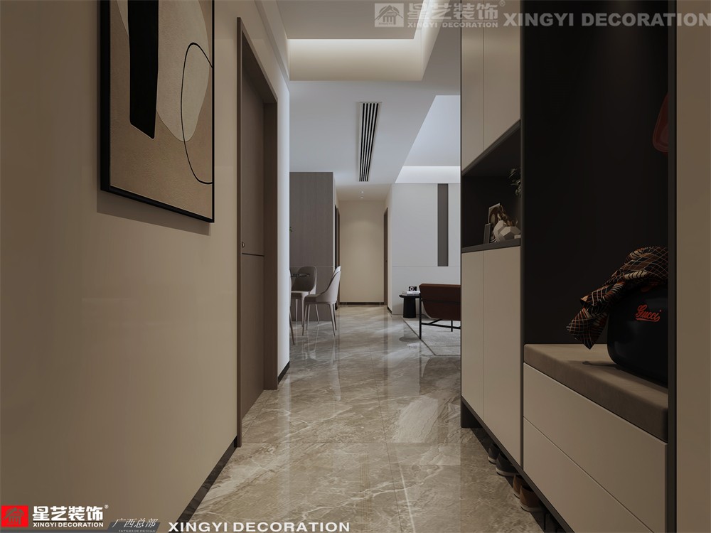 建苑小區(qū)140平現(xiàn)代簡(jiǎn)約入戶(hù)裝修效果