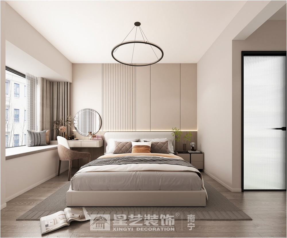 保利領(lǐng)譽府90平現(xiàn)代簡約主臥裝修效果