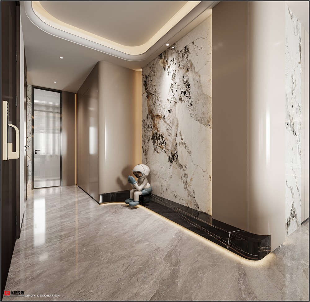 建發(fā)五象印月167平現(xiàn)代簡(jiǎn)約玄關(guān)裝修效果圖