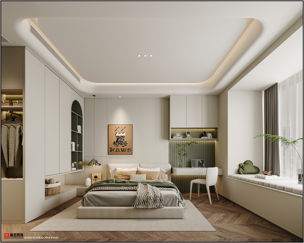 建發(fā)五象印月167平現(xiàn)代簡(jiǎn)約兒童房裝修效果圖