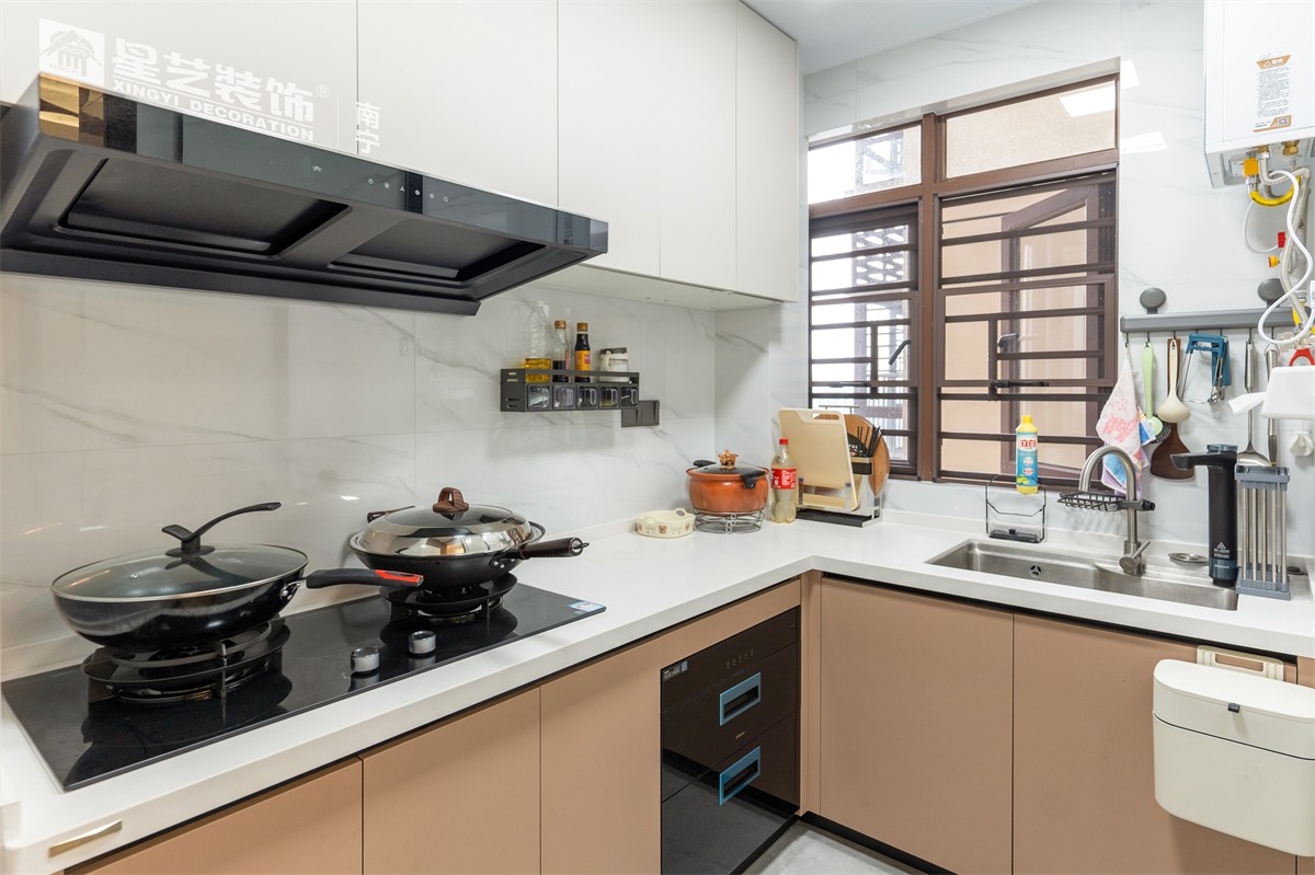 電力勘察院140平中古風廚房裝修完工實景